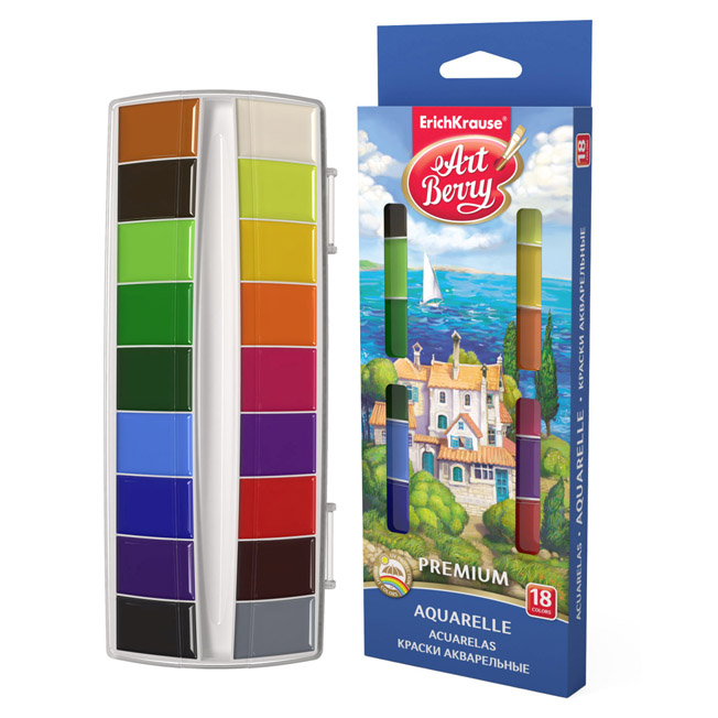 Краски акварельные 41736 18цветов "ArtBerry"