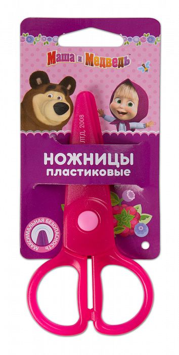 Ножницы 34177 пластиковые тм Маша и Медведь Росмэн - Москва 