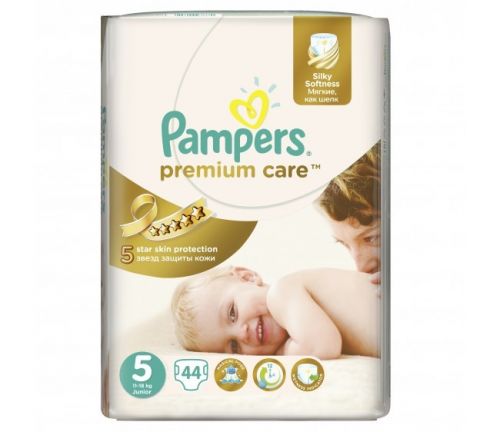 PAMPERS Подгузники Premium Care Juniore (11-18 кг) Экономичная Упаковка 44 10% - Самара 