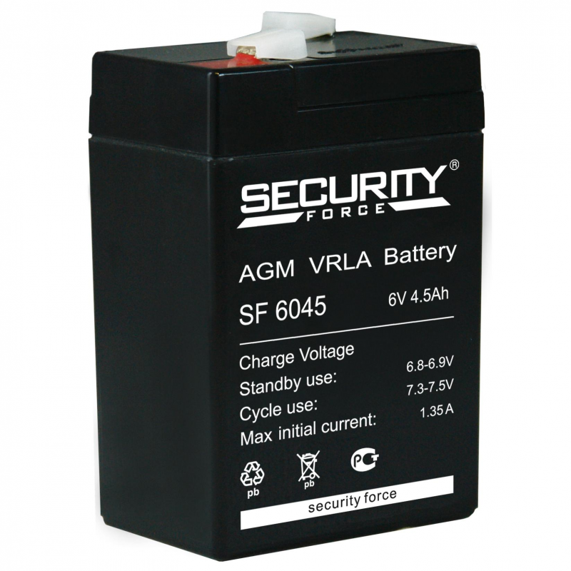 Аккумулятор Security SF6045 6V 4,5Ah - Волгоград 