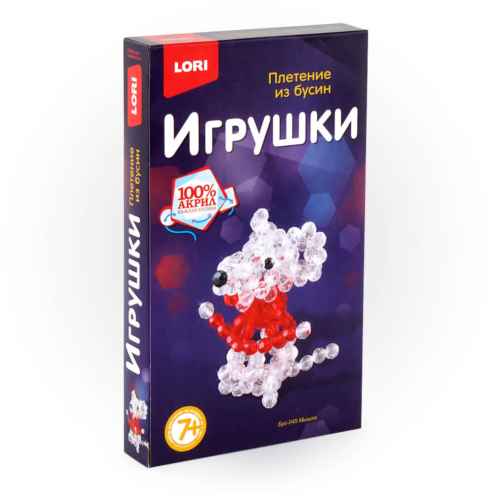 Плетение Бус-045 "Мышка" из бусин Лори - Йошкар-Ола 