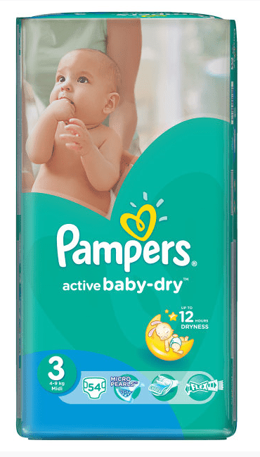 PAMPERS Подгузники Active Baby-Dry Midi (5-9 кг) - Омск 