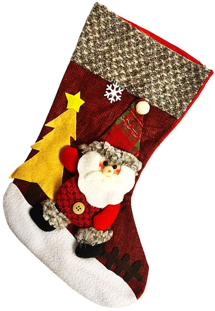 Новогодний носок для подарков 5424695 Дед Мороз - Пенза 