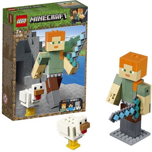 Lego 21149 Лего MINECRAFT Большие фигурки Minecraft, Алекс с цыплёнком