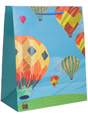 Пакет подарочный ППК-7430 Яркие воздушные шары 26х32х13см Миленд - Казань 