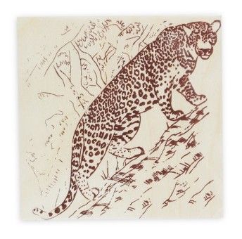 Заготовка "Леопард" деревянная для выжигания НР-8351 15х15 см Рыжий кот - Уральск 