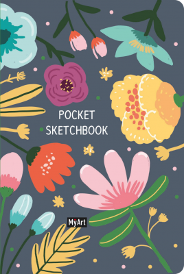 Скетчбук 70250-8 Цветы MyArt Pocket Проф-Пресс - Саратов 