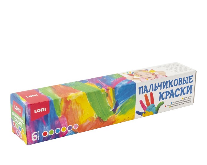 Пальчиковые краски Пкр-006 6 цветов по 40мл ТМ Лори - Ульяновск 