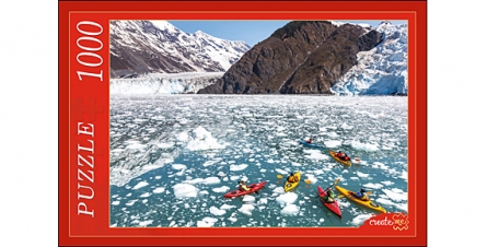 Пазлы 1000эл Лодки на ледяной реке КБ1000-6869 Рыжий кот - Саратов 
