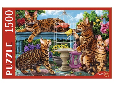 Пазл 1500эл Бенгальские коты Ф1500-0641 Рыжий кот - Екатеринбург 