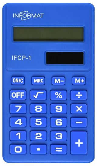 Калькулятор IFCP-1 карманный синий 8 разрядный InFormat - Волгоград 