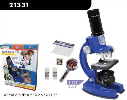 Набор 21331 для опытов с микроскопом 33предмета синий - Уральск 