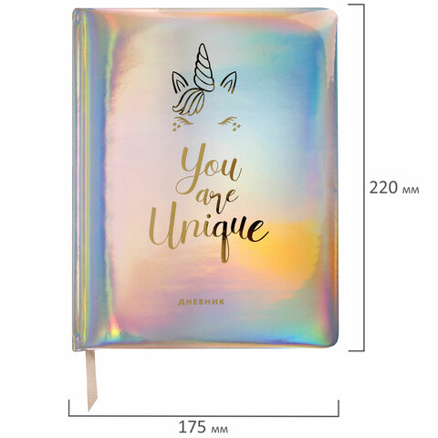 Дневник 1-11 класс 48л 106204 кожзам Unicorn твердая с поролоном фольга BRAUBERG - Пермь 