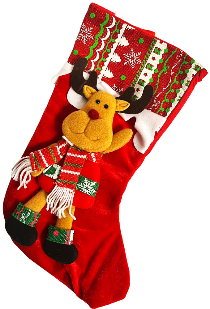 Новогодний носок для подарков 5424694 Олень - Саранск 