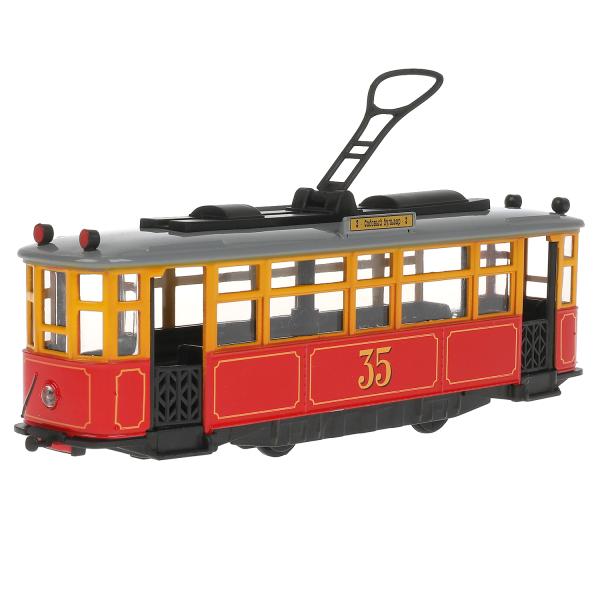 А/м Трамвай Ретро 17см красная метал свет+звук Trammc1-17SL-RD ТМ Технопарк - Бугульма 