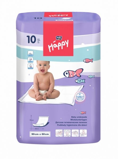 Пеленки гигиенические для детей classic марки "bella baby Happy" 90 x 60