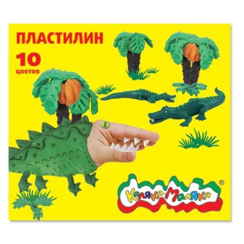 Пластилин 150гр стек 10цв ПКМ10 049079 каляка-маляка /Р/