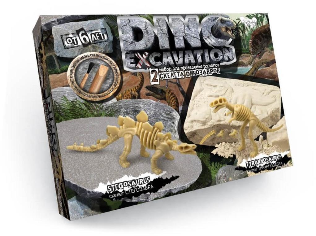 Набор для проведения раскопок DEX-01-03 Динозавры (Стегозавр и Тираннозавр) Bugs Excavation - Уфа 