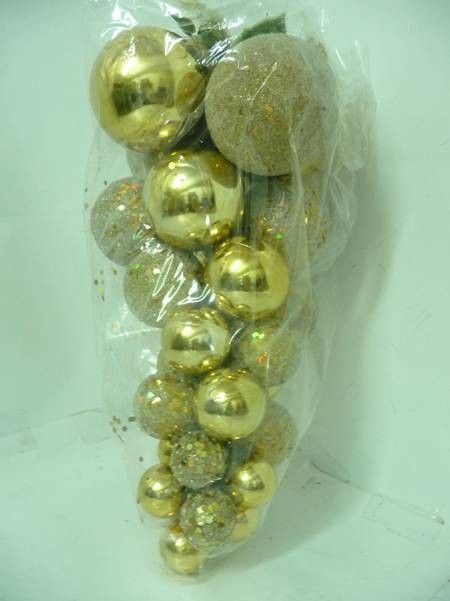 Украшение из шаров 39-ссв31-048 31см золото в пакете 504507 - Оренбург 
