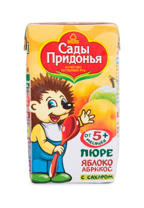 Пюре 125гр яблоко-абрикос с сахаром Сады придонья - Екатеринбург 