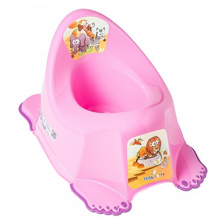 Горшок PO-045-127 туалетный звук SAFARI (САФАРИ) темно-розовый