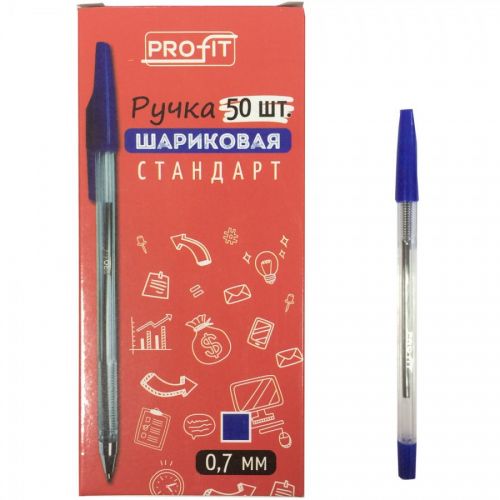 Ручка РШ-3172 шариковая синяя Стандарт Проф-пресс - Самара 