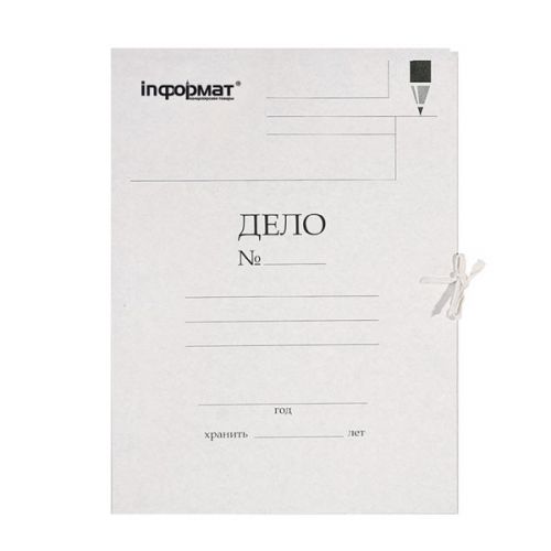 Папка с завязками RP9128W ДЕЛО inФОРМАТ А4 белый - Нижний Новгород 