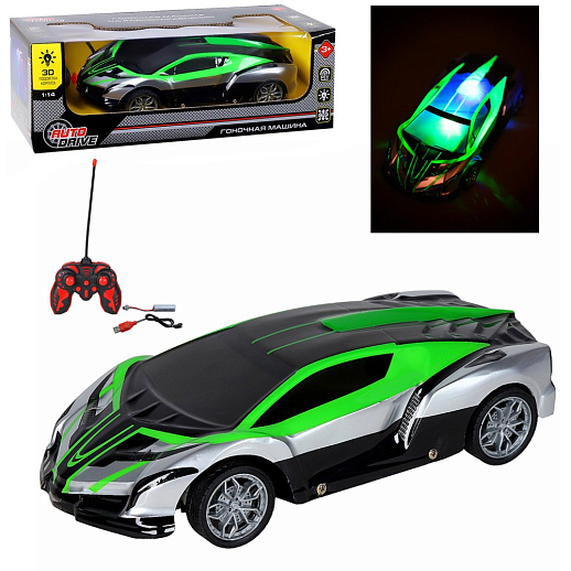Машина JB1168526 на радиоуправлении 3D подсветка аккум зеленый М1:14 ТМ Autodrive - Уфа 