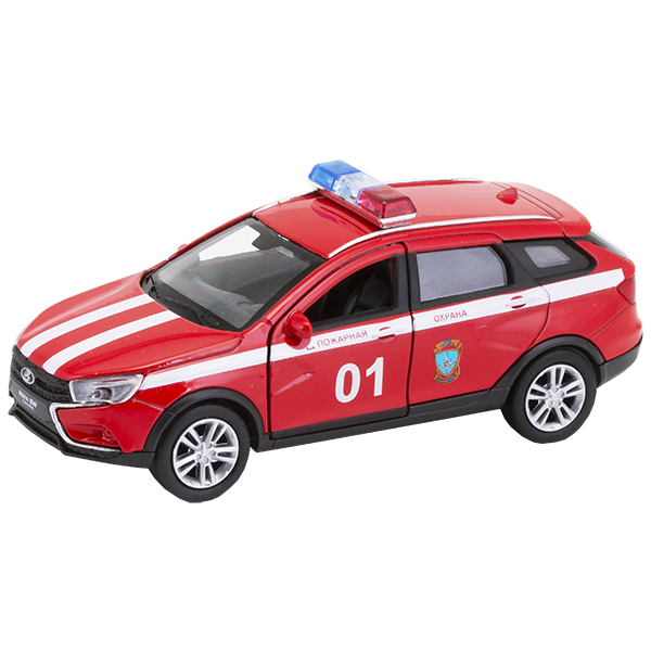 Welly 43763FS Велли Модель машины 1:34-39 LADA VESTA SW CROSS Пожарная охрана - Ульяновск 