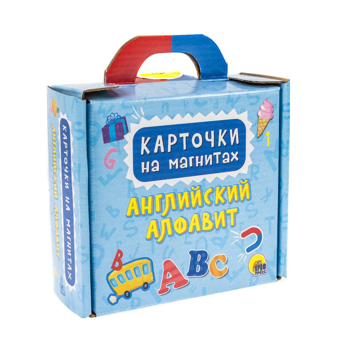 Карточки на магнитах 30738-8 Английский алфавит в чемоданчике Проф-Пресс - Нижнекамск 