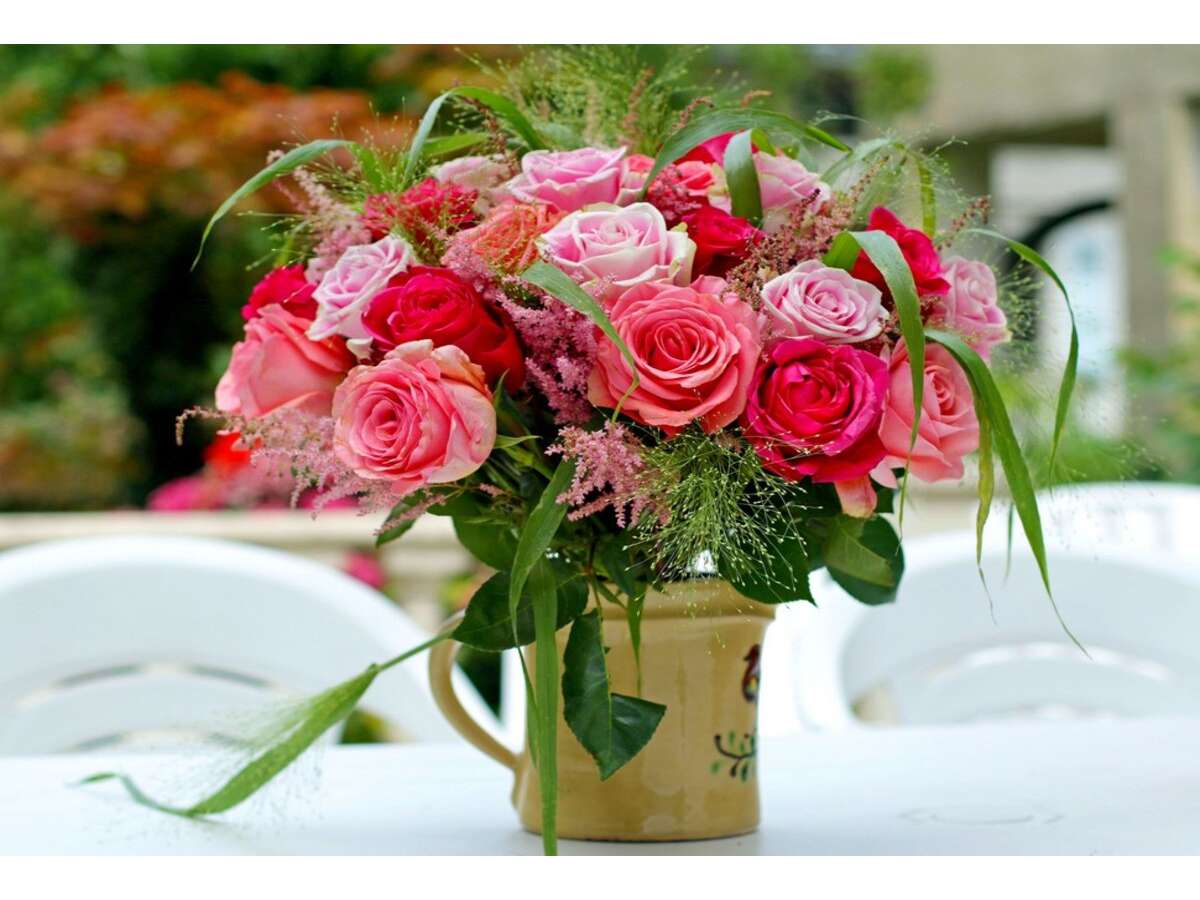 Холст по номерам ХК-6265 Цвет. композиция с розами в кружке 20цв 30х40см Палитра Рыжий кот - Самара 