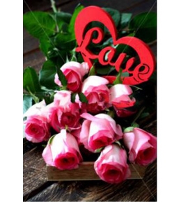 Пакет подарочный П018-0024 "Розы для любимой" 22*31*10см  Миленд - Уфа 