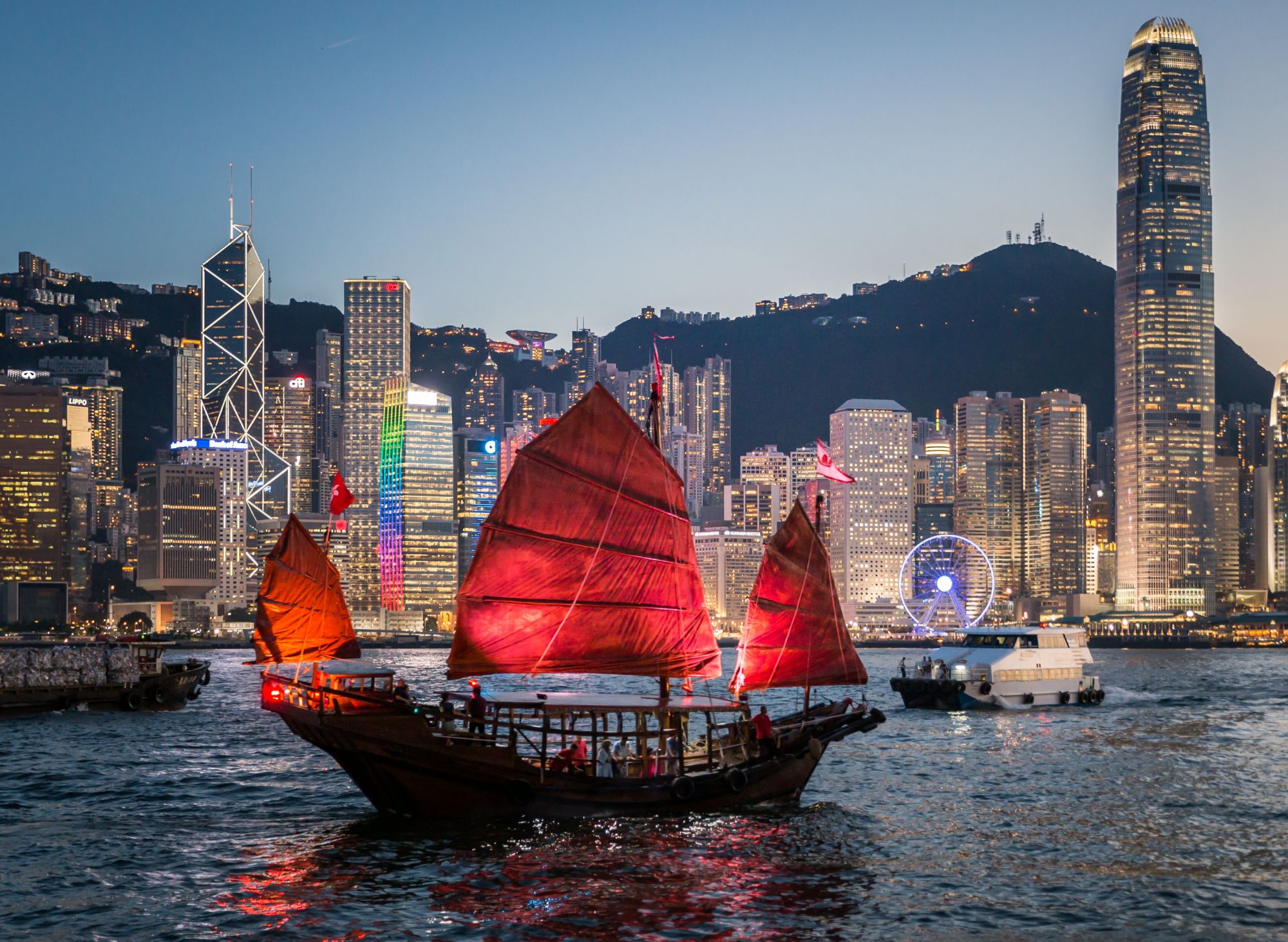 Холст ХК-5876 с красками Корабль в Гонконге 40*50см Рыжий кот - Уфа 