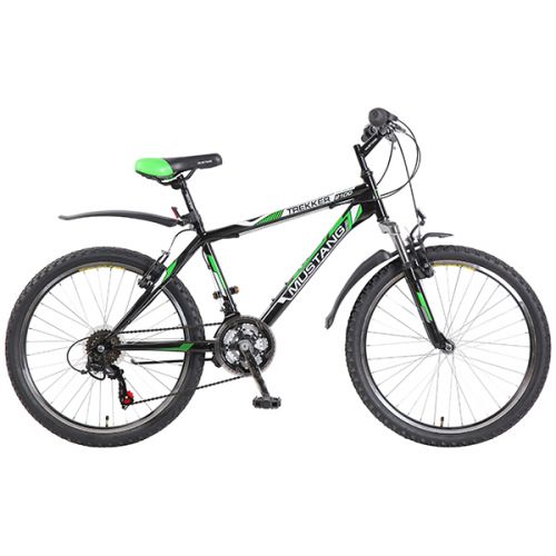 Велосипед 24 подростковый ST24015-TR черный с зеленым ТМ MUSTANG - Пенза 