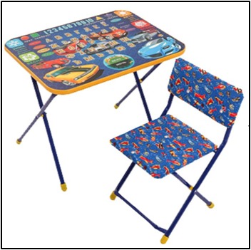 Комплект мебели НСС-С1 Машинки стол+стул ТМ Радуга - Елабуга 