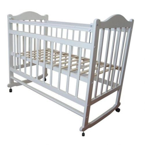 Кровать детская  01 ММ1-3 (колесо/качалка съемная боковая стенка) Белый Мой Малыш - Самара 