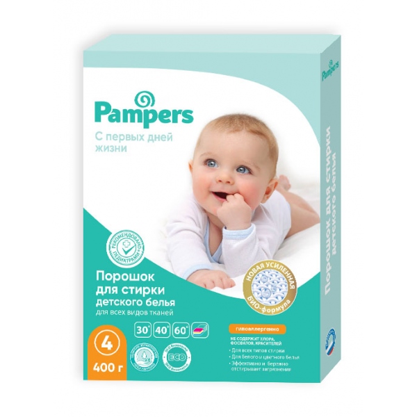 Порошок для стирки детского белья BH097246PM Pampers 400гр Заботливая мама - Заинск 