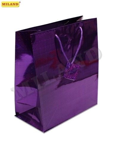 Пакет подарочный "Фиолетовые спирали" (L-голография) - Заинск 