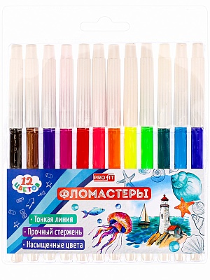 Фломастеры Ф-8260 Акварельный рисунок 12шт TM Profit Проф-Пресс - Магнитогорск 