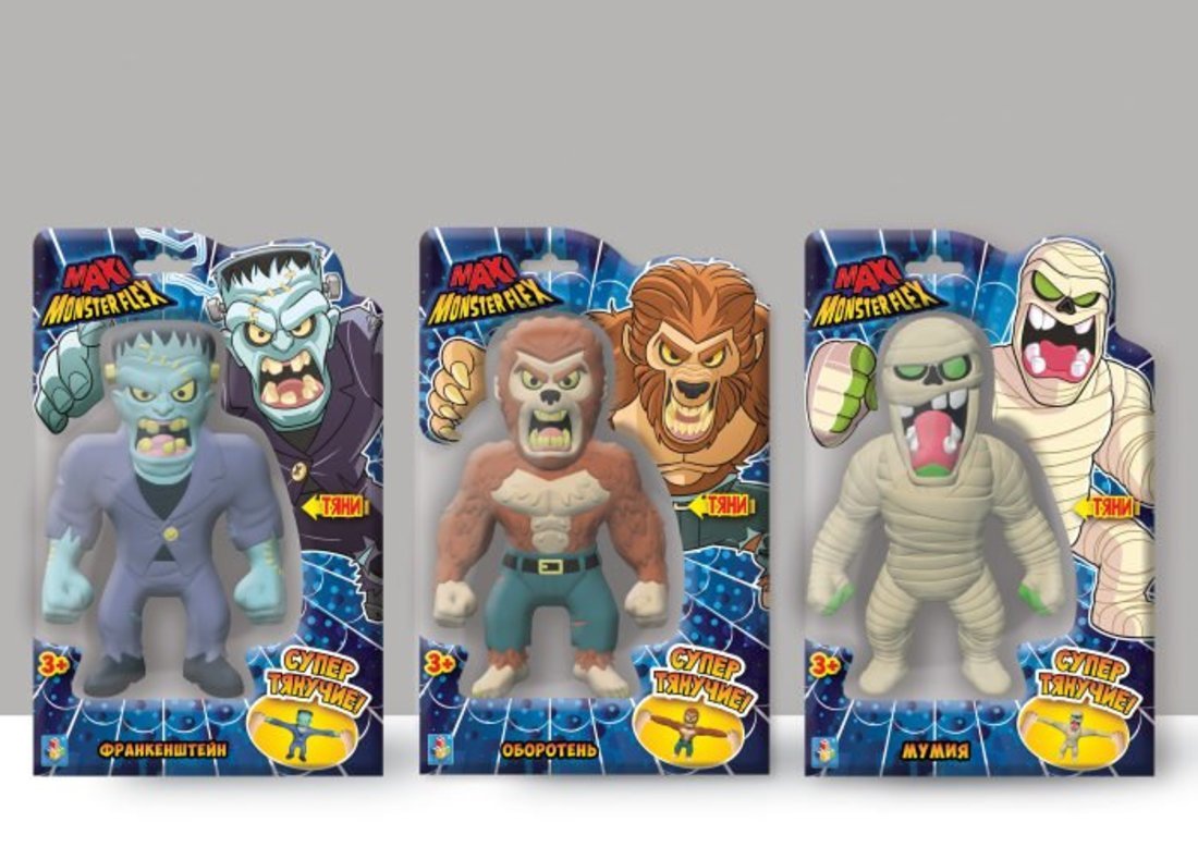 1TOY Т23492 Тянущиеся фигурки Monster Flex Maxi 21см - Бугульма 