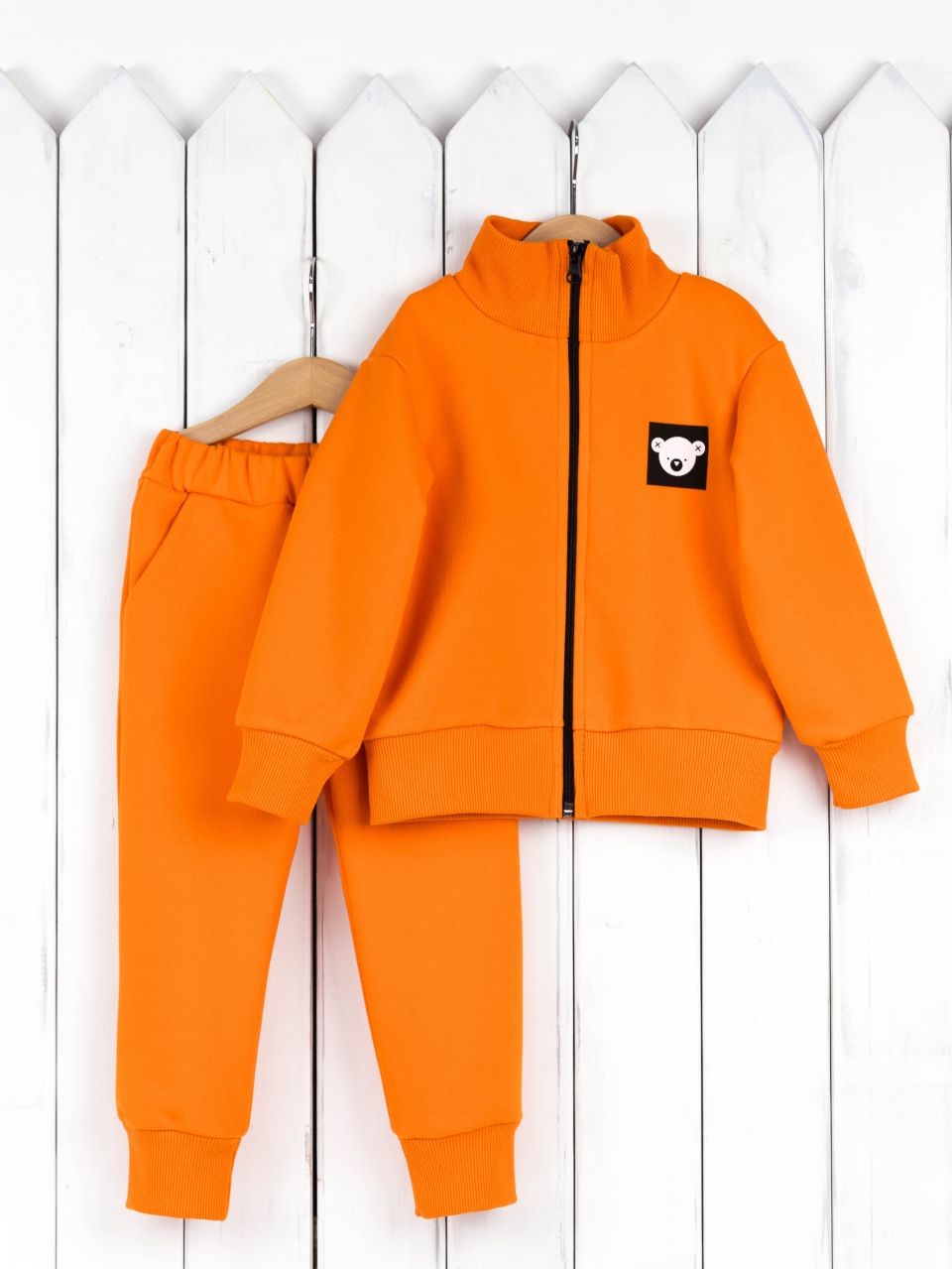 КД475/1-Ф Комплект детский р. 104 (футер 3-х нитка петля/куртка+брюки/апельсин) Бэби бум