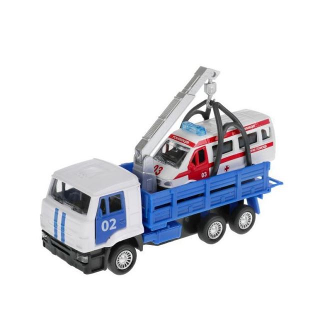 Машина KAMAZ Эвакуатор SB-19-29-D-WB металл + скорая помощь ТМ Технопарк - Ульяновск 