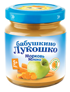 Пюре яблоко/морковь без сахара и соли 5+ 053037  Б. ЛУКОШКО - Самара 