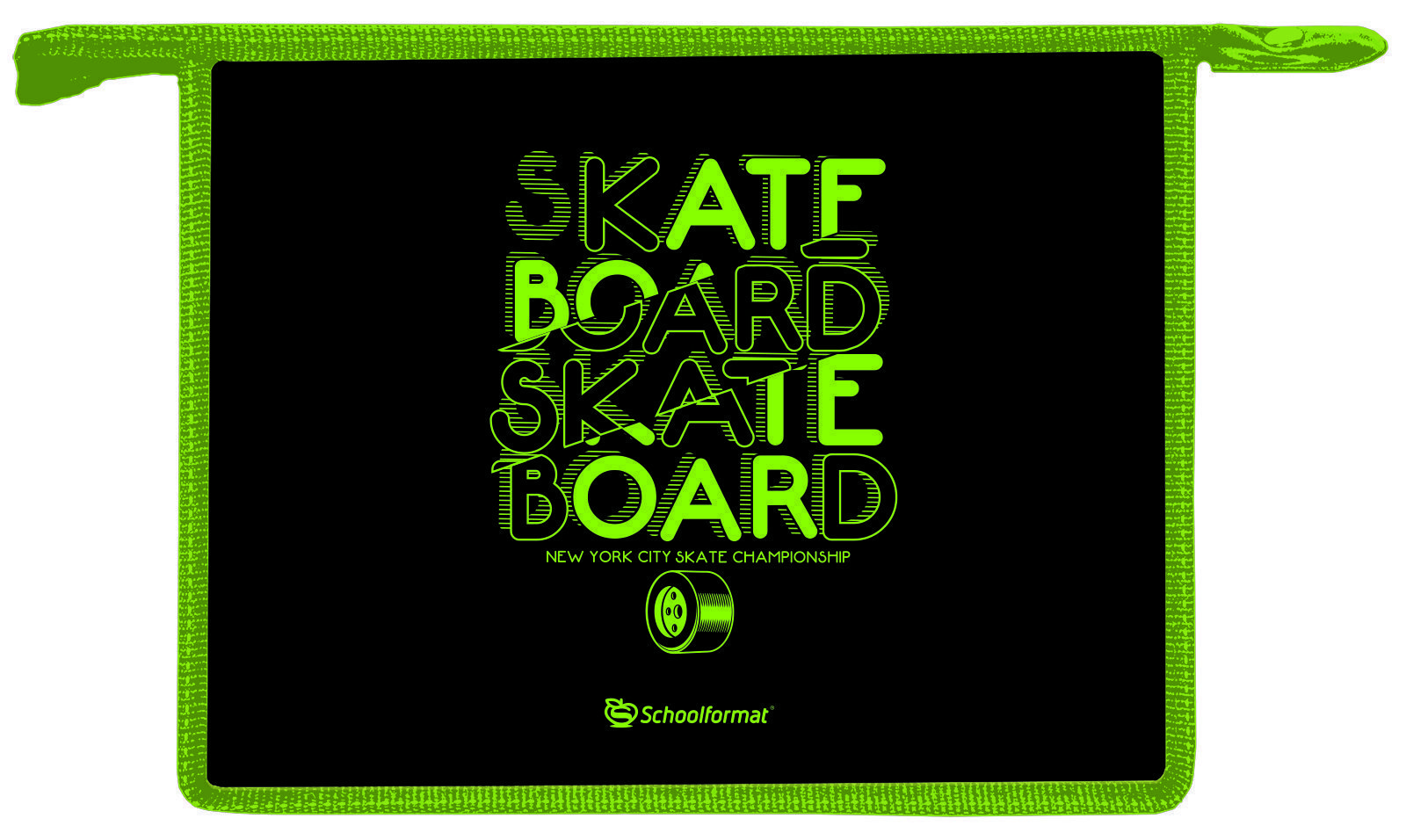 Папка для тетрадей 1 отд. А4 Neon Skate молния пластик ПТПМА4-НСК - Бугульма 