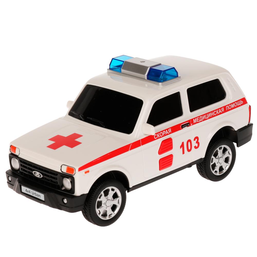 Машина LADA 4х4 Urban Скорая Urbnanblack-20Plamb-WH со светом и звуком пластик ТМ Технопарк - Саратов 