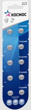 Батарейка Космос часовая G08 KOCG8(LR55)10BL 381/391 LR1120 LR55 10xBL - Тамбов 