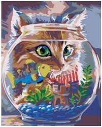 Картина Хитрый кот по номерам на холсте 50*40см КН5040304 - Чебоксары 