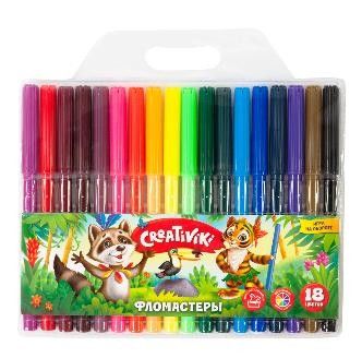 Фломастеры ФЛВ18КР 18цв Creativiki - Бугульма 