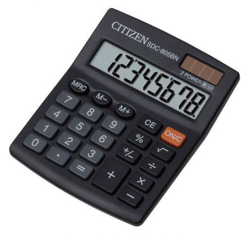 Калькулятор CITIZEN SDC 805 8 р черный бухгалтерский 012523 Р - Уральск 