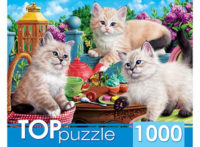 Пазл 1000эл Котята и чаепитие ХТП1000-2157 Рыжий кот - Саратов 